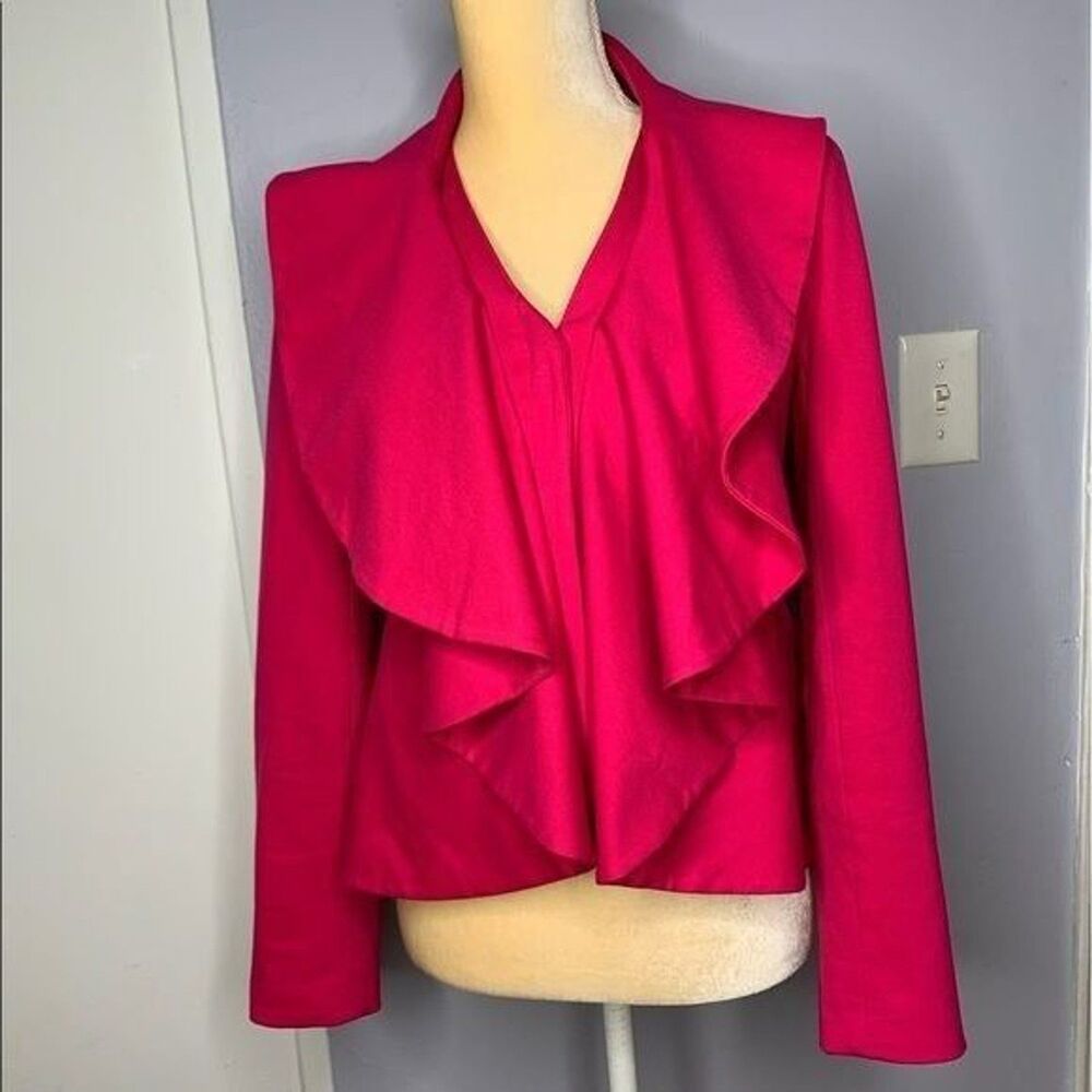 Inc International Concepts Draped Pink Small Women’s Jacket Blazer Zip Closure - Picture 7 of 13